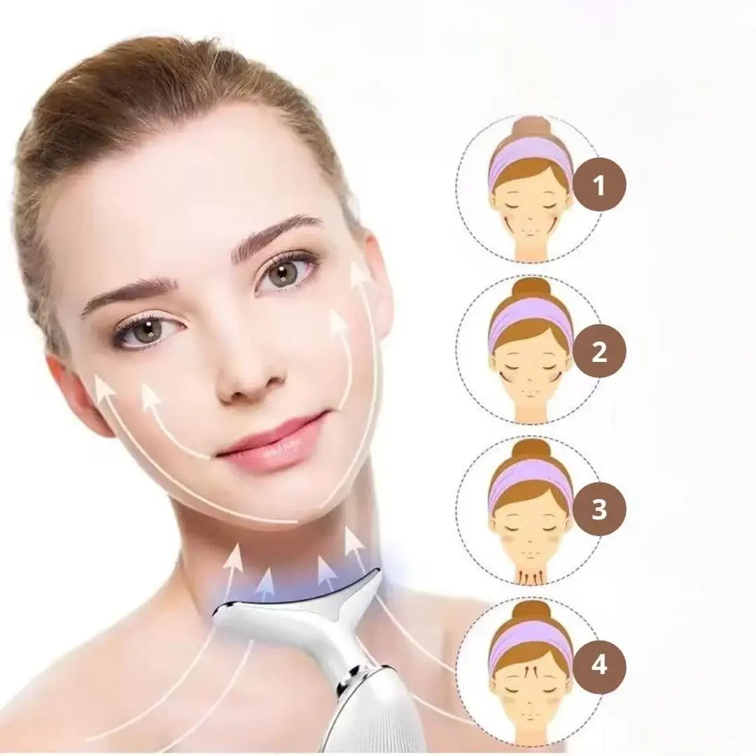 EMS Facial Massager 3-en-1 : Massage, Anti-rides & Anti-âge