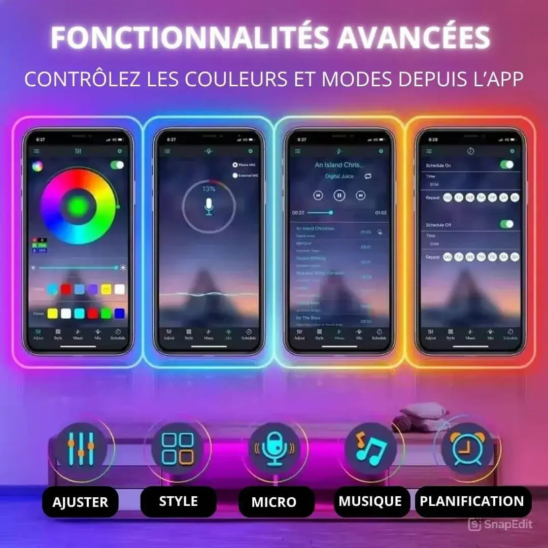 Neon Led Light NeoGlow™ : Une bande lumineuse intelligente et élégante