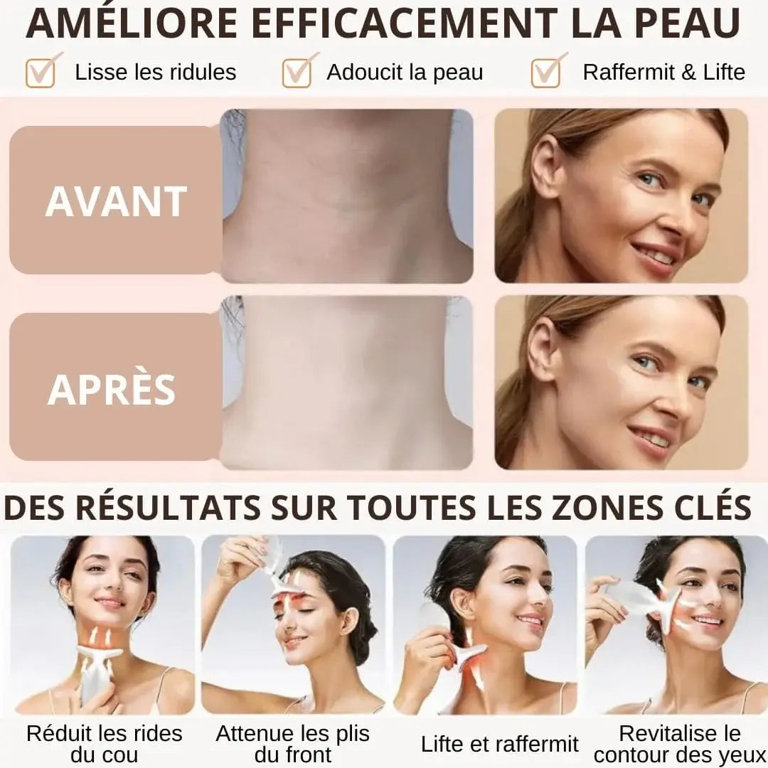 EMS Facial Massager 3-en-1 : Massage, Anti-rides & Anti-âge