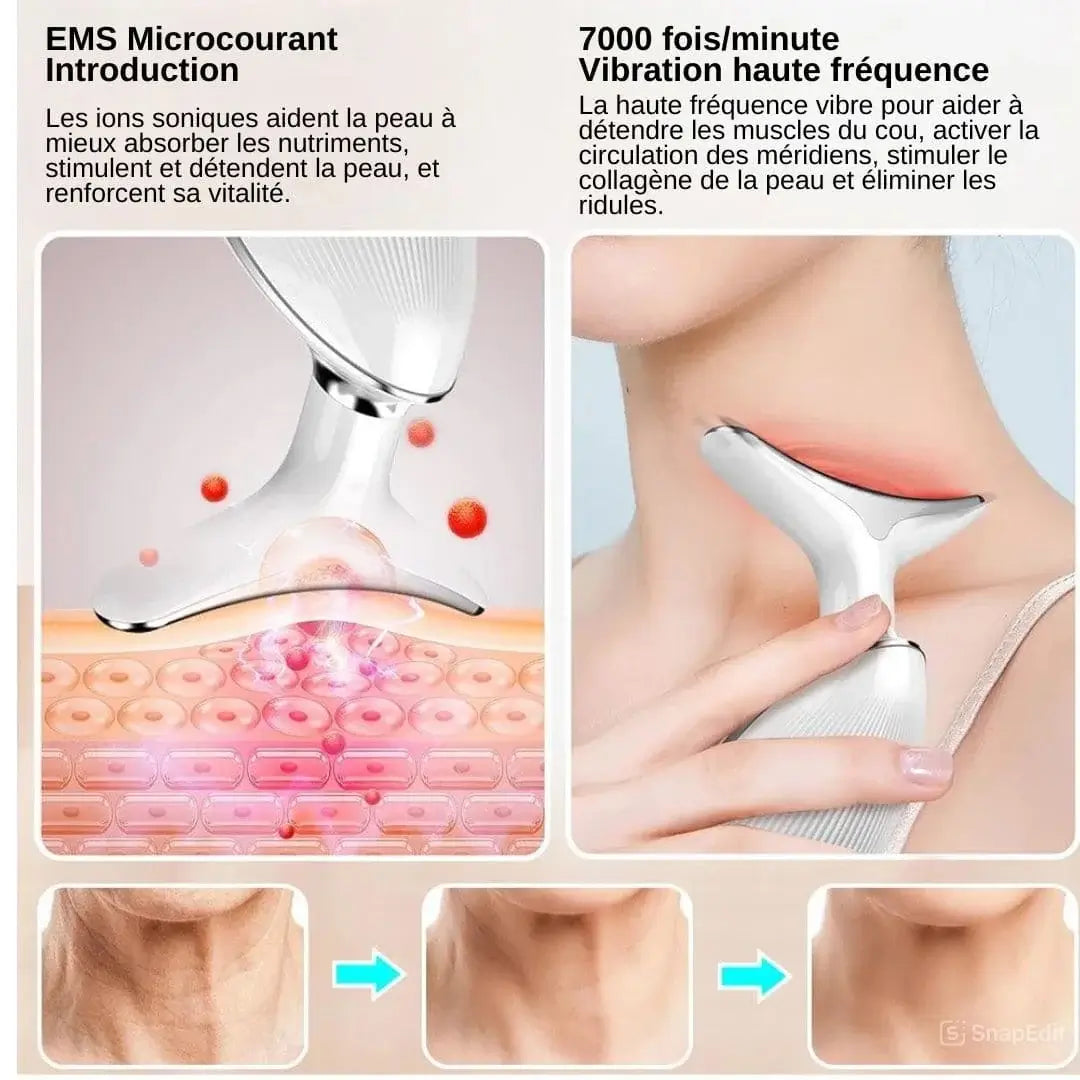 EMS Facial Massager 3-en-1 : Massage, Anti-rides & Anti-âge