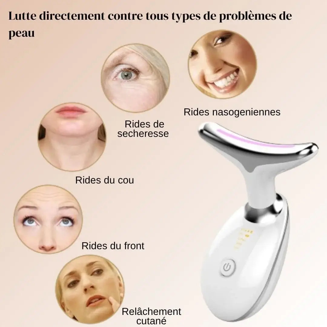 EMS Facial Massager 3-en-1 : Massage, Anti-rides & Anti-âge
