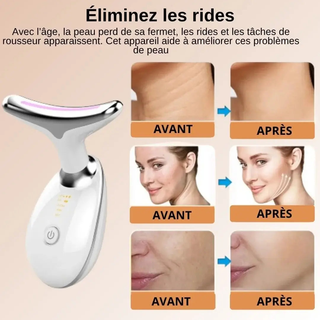 EMS Facial Massager 3-en-1 : Massage, Anti-rides & Anti-âge