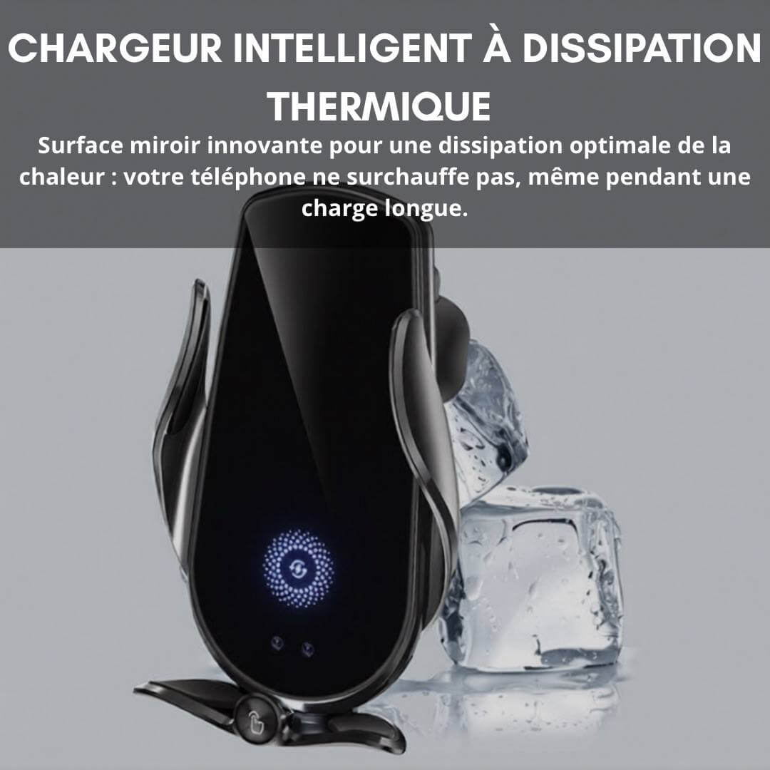 AutoGrip : Support pour Téléphone Intelligent & Chargeur Sans Fil